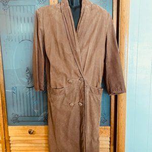 Genuine Suede Full-Length Women's Coat